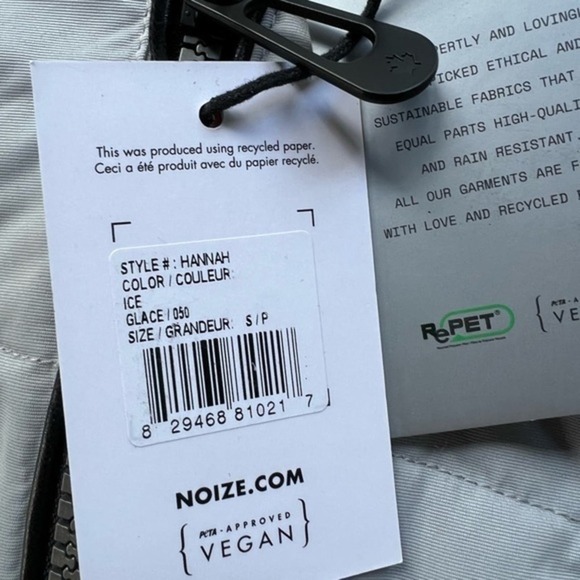 Noize Hannah Ice Gray Faux Fur Trim Hooded Parka Coat Size Small NWT Ice Glacé - Picture 11 of 12